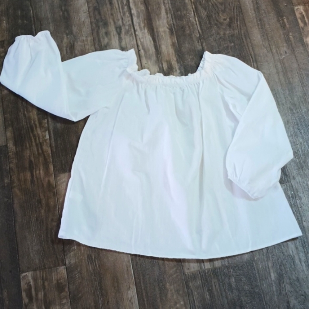 Women's Adorable Tafetta Peasant Blouse XL - Picture 3 of 10